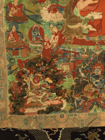 Third Panchen Lama Losan Penden Yeshe (detail) by School Tibetan