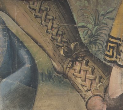 Fragment of a Tapestry Cartoon: Foot in a Buskin, Drapery, and a Plant by School of Raphael.