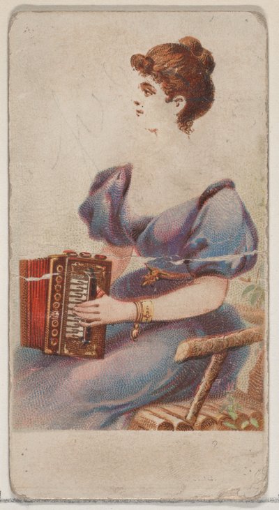 Accordion, from the Musical Instruments series N82 for Duke brand cigarettes by Schumacher and Ettlinger
