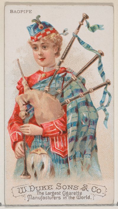 Bagpipe, from the Musical Instruments series N82 for Duke brand cigarettes by Schumacher and Ettlinger