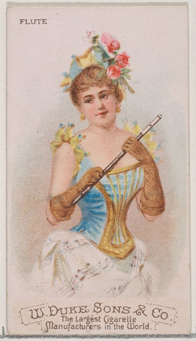 Flute, from the Musical Instruments series N82 for Duke brand cigarettes by Schumacher and Ettlinger