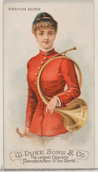 French Horn, from the Musical Instruments Series N82 for Duke Brand Cigarettes by Schumacher and Ettlinger