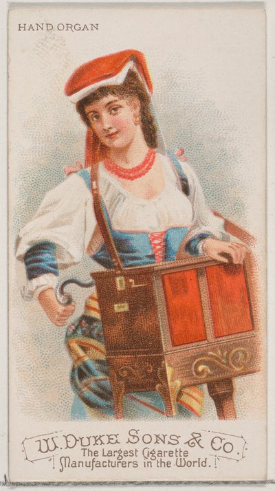 Hand Organ, from the Musical Instruments series N82 for Duke brand cigarettes by Schumacher and Ettlinger