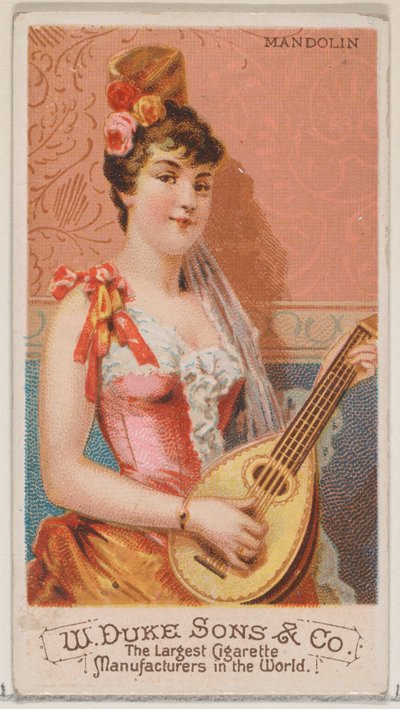 Mandolin, from the Musical Instruments series N82 for Duke brand cigarettes by Schumacher and Ettlinger