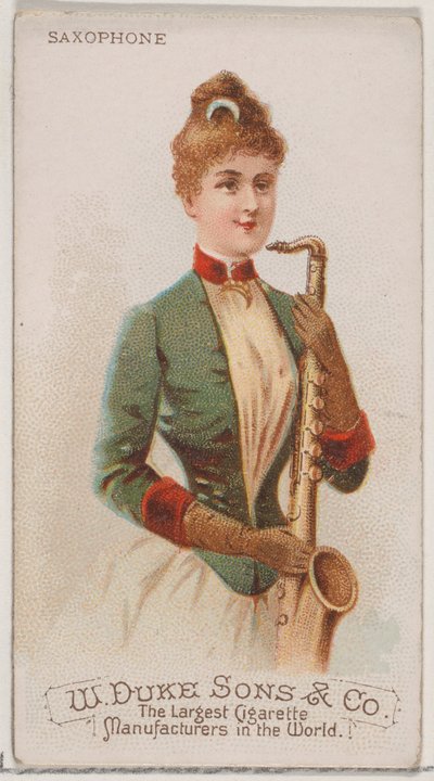 Saxophone, from the Musical Instruments series N82 for Duke brand cigarettes by Schumacher and Ettlinger