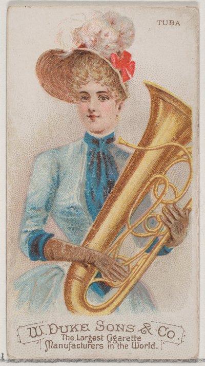 Tuba, from the Musical Instruments Series N82 for Duke Brand Cigarettes by Schumacher and Ettlinger