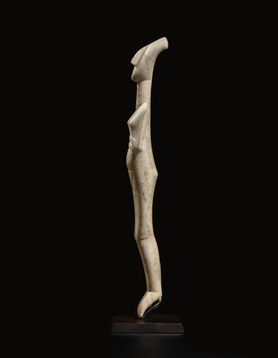Cycladic reclining female figure, name-piece of the Schuster Master, Early Cycladic II by Schuster Master