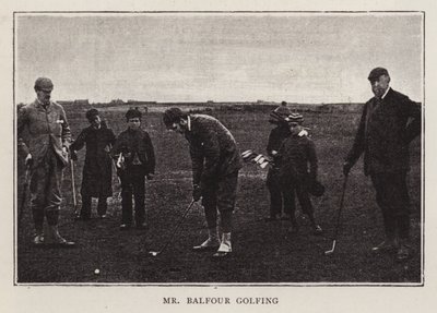 British Conservative politician Arthur Balfour playing golf by Scottish Photographer