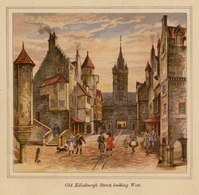 Old Edinburgh Street looking west by Scottish School