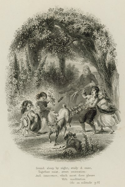 Scene from Ode on Solitude, by Alexander Pope by Scottish School