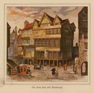 The West Bow, Old Edinburgh by Scottish School