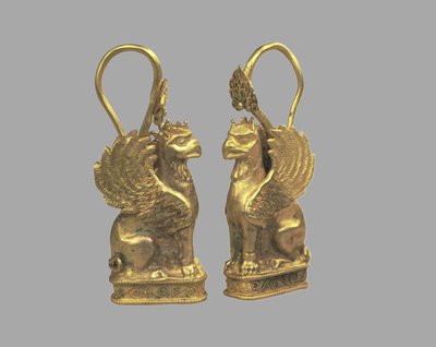 Earring in the Form of Griffin by Scythian