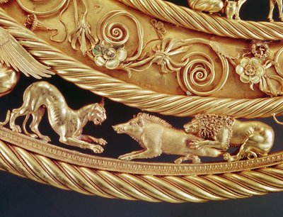 Lion and Panther Attacking a Boar (detail) by Scythian