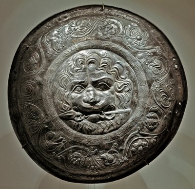 Silver Ornament Element Representing a Lion