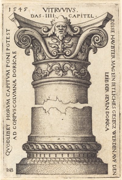 Capital and Base of a Column by Sebald Beham