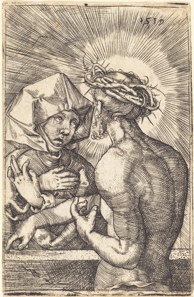 Christ Crowned with Thorns Speaking with His Mother by Sebald Beham