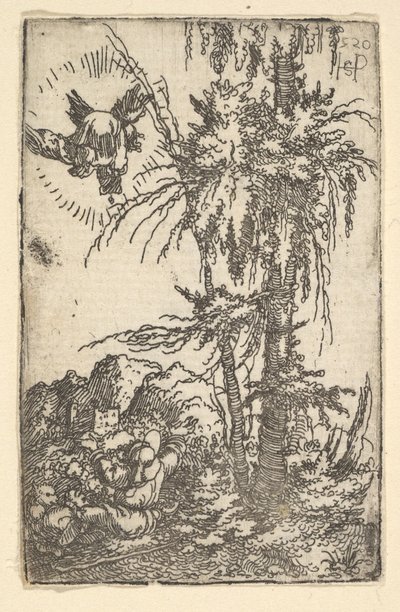 Joachim Receiving the Promise of the Birth of the Virgin by Sebald Beham