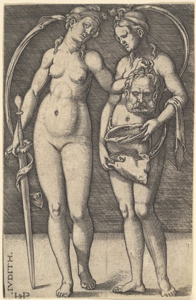 Judith Standing to Right and Holding the Head of Holofernes by Sebald Beham