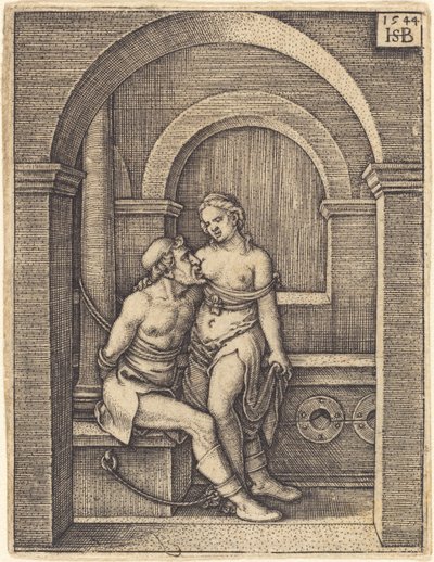 Simon and His Daughter by Sebald Beham
