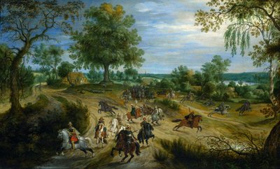 A skirmish by Sebastiaen Vrancx