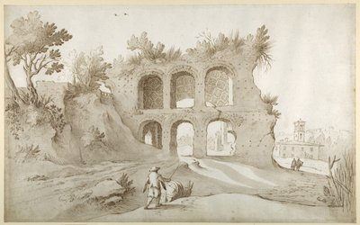 Basilica of Constantine. Entrance Wall in a Fantastic Setting by Sebastian Vrancx