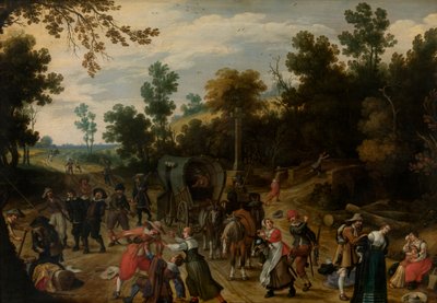 Landscape with Travellers Attacked by Robbers by Sebastian Vrancx