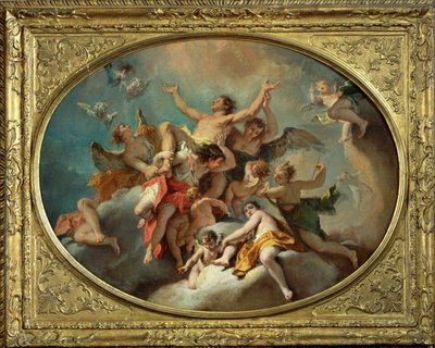 The Glorification of Saint Sebastian by Sebastiano (attr. to) Ricci