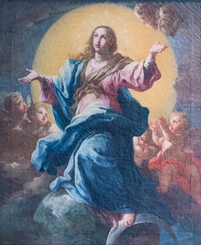 Virgin in Glory and Angels by Sebastiano Conca