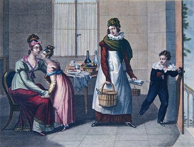 The Departure for School, early nineteenth century by Sebastien (after) Coeure