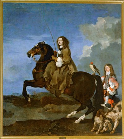 Christina of Sweden on Horseback by Sebastien Bourdon