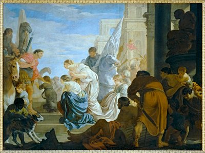 The Meeting of Marc Anthony and Cleopatra by Sébastien Bourdon