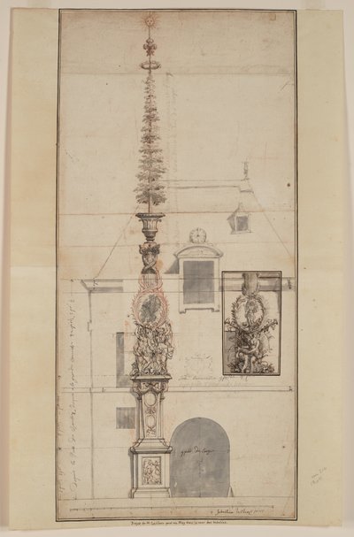 Project of May of the Gobelins permanent (recto) by Sebastien I Le Clerc