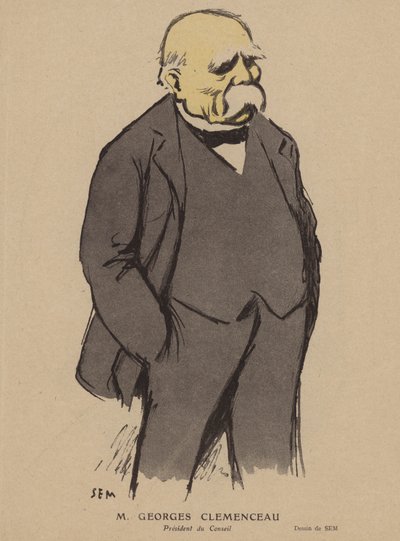 Georges Clemenceau, French politician by Sem