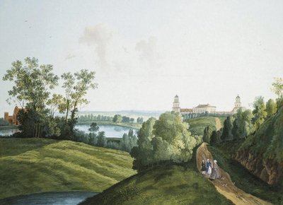 Landscape with a Farm in the Park in Tsarskoye Selo by Semen Fedorovich Shchedrin