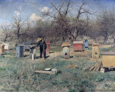 A Spring Day, or Beehives, 1899 by Sergei Ivanovich Svetoslavsky