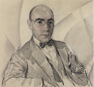 Portrait of the Artist and the Photographer Miron Sherling by Sergei Vasilevich Chekhonin