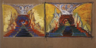 Stage Design for the Opera The Golden Cockerel by N. Rimsky-Korsakov by Sergei Vasilievich Malyutin