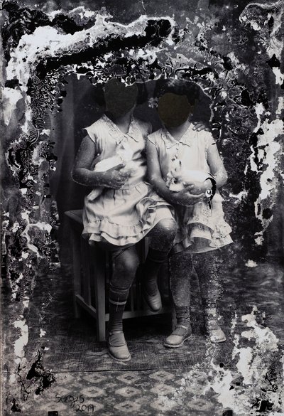 Sisters with Pets, 2019 by Sergis Adamos