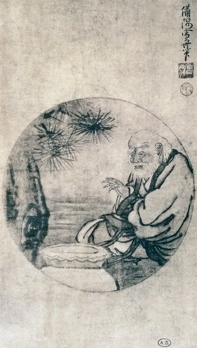 Portrait of Lao-Tzu, Chinese philosopher from 6th century BC, drawing by Sesshu Toyo (1420-1506), Japanese civilization, Muromachi period by Sesshû Tôyô