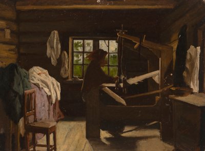 Woman at the Loom by Severin Falkman