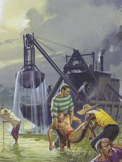 Construction of Panama Canal by Severino Baraldi