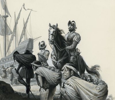 Francisco Pizarro and His Conquistadors by Severino Baraldi