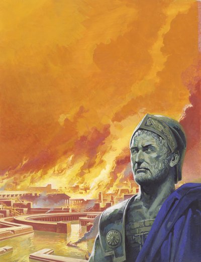 Hannibal with Carthage in Flames by Severino Baraldi
