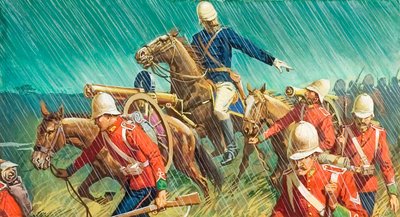 Lord Chelmsford and His Men in the Zulu Wars by Severino Baraldi