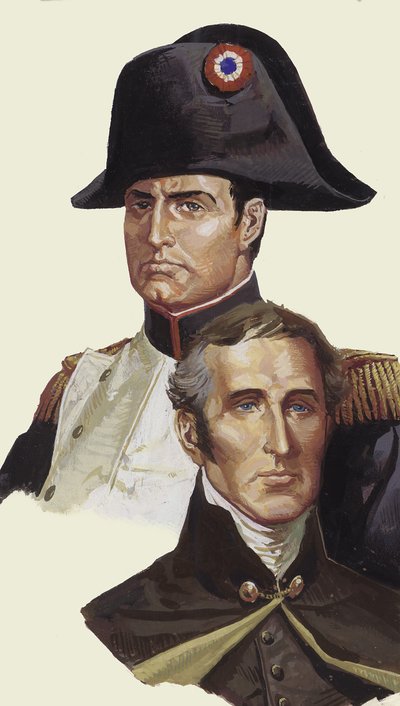 Napoleon and Wellington by Severino Baraldi