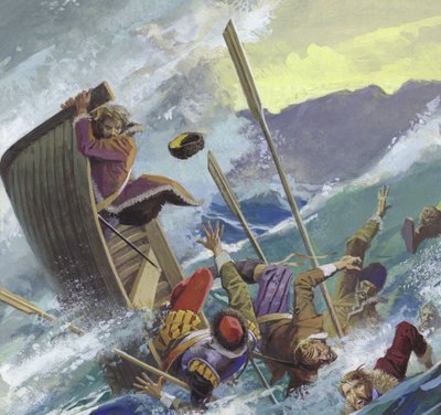 Richard Chancellor Thrown into the Tempestuous Sea by Severino Baraldi