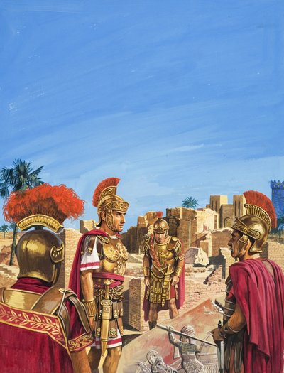 Romans Admiring Remnants of the Golden Age of Babylon by Severino Baraldi