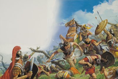 The Battle of Cannae in 216 BC by Severino Baraldi