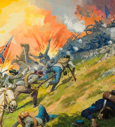 The Battle of Gettysburg by Severino Baraldi