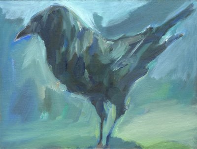 Walking Green Crow, 2024 by Shaun Carey